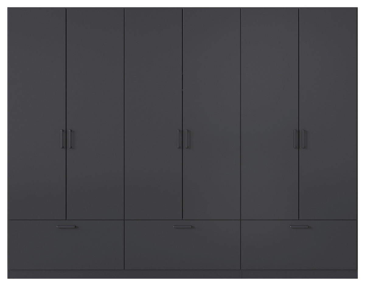 KLEIDERSCHRANK in Grau  - Grau, Basics, Holzwerkstoff/Metall (271/210/54cm) - Boxxx