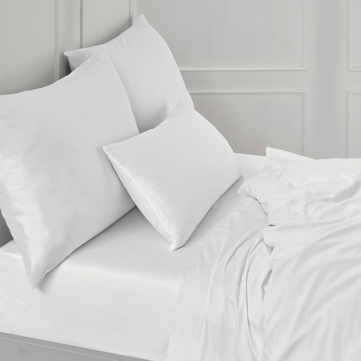 BETTWÄSCHE 4-teilig Satin 135/200 cm  - Weiß, Basics, Textil (135/200cm) - Florella