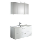 BADEZIMMER - Weiß, KONVENTIONELL, Glas/Keramik (100cm) - Xora