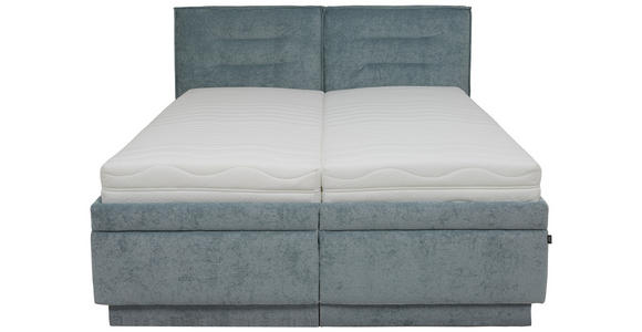 POLSTERBETT Bettkasten, Lattenroste, Matratzen 180/200 cm  in Blaugrau  - Blaugrau/Weiß, KONVENTIONELL, Holz/Textil (180/200cm) - Dieter Knoll