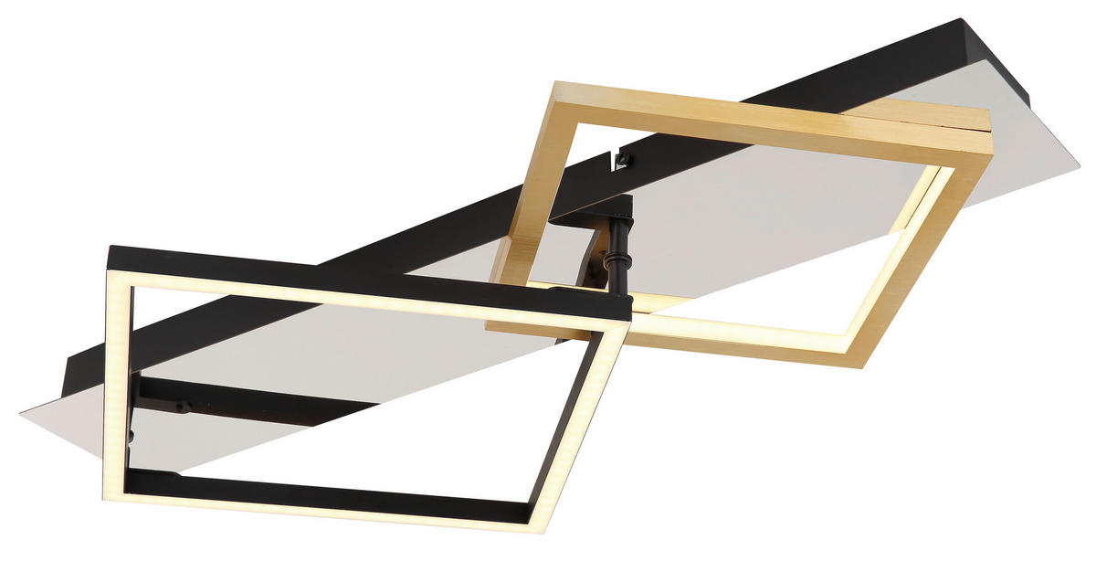 LED-DECKENLEUCHTE 59/35,5/7 cm   - Goldfarben/Opal, Design, Kunststoff/Metall (59/35,5/7cm) - Globo