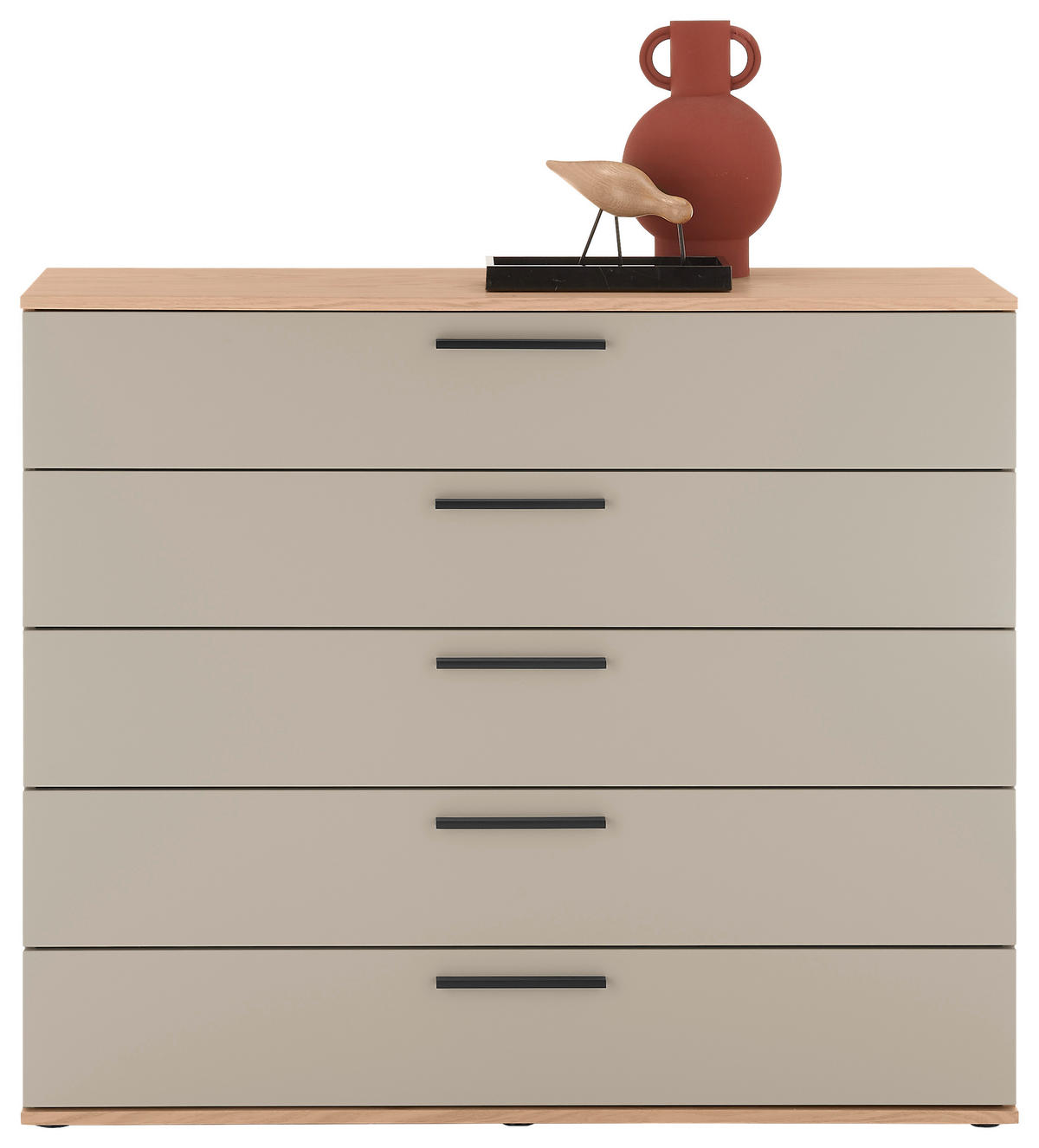 SIDEBOARD GAVELLO 120/102/46 cm 5 Schublade(n)  - Taupe/Eichefarben, Design, Holzwerkstoff/Metall (120/102/46cm) - Dieter Knoll