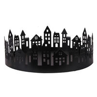 DEKOHÄUSCHEN  - Schwarz, LIFESTYLE, Metall (22/7,8cm) - X-Mas