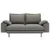 2-SITZER-SOFA Struktur Dunkelgrau  - Dunkelgrau/Schwarz, Design, Textil/Metall (195/92/97cm) - Livetastic
