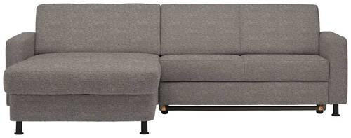 ECKSOFA in Webstoff Grau  165/257 cm  - Schwarz/Grau, Design, Kunststoff/Textil (165/257cm) - Xora