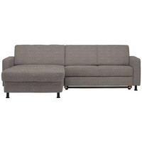 ECKSOFA in Webstoff Grau  165/257 cm  - Schwarz/Grau, Design, Kunststoff/Textil (165/257cm) - Xora