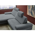 ECKSOFA  in Chenille, Flachgewebe Dunkelgrau  180/284 cm  - Dunkelgrau/Schwarz, Design, Textil/Metall (180/284cm) - Dieter Knoll