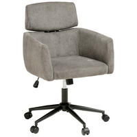 OTOČNÁ ŽIDLE, mikrovlákno, šedá - šedá/černá, Moderní, kov/dřevo (62/92/100/63cm) - MID.YOU