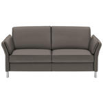 3-SITZER-SOFA Latina in Echtleder Graubraun   - Graubraun/Alufarben, Design, Leder/Metall (190/82/99cm) - Dieter Knoll