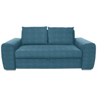 SCHLAFSOFA in Textil Dunkelblau  - Chromfarben/Dunkelblau, Design, Holz/Textil (199/92/97cm) - Livetastic