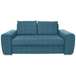 SCHLAFSOFA in Dunkelblau  - Chromfarben/Dunkelblau, Design, Holz/Textil (199/92/97cm) - Hom`in