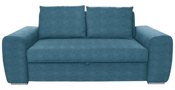 SCHLAFSOFA in Dunkelblau  - Chromfarben/Dunkelblau, Design, Holz/Textil (199/92/97cm) - Hom`in