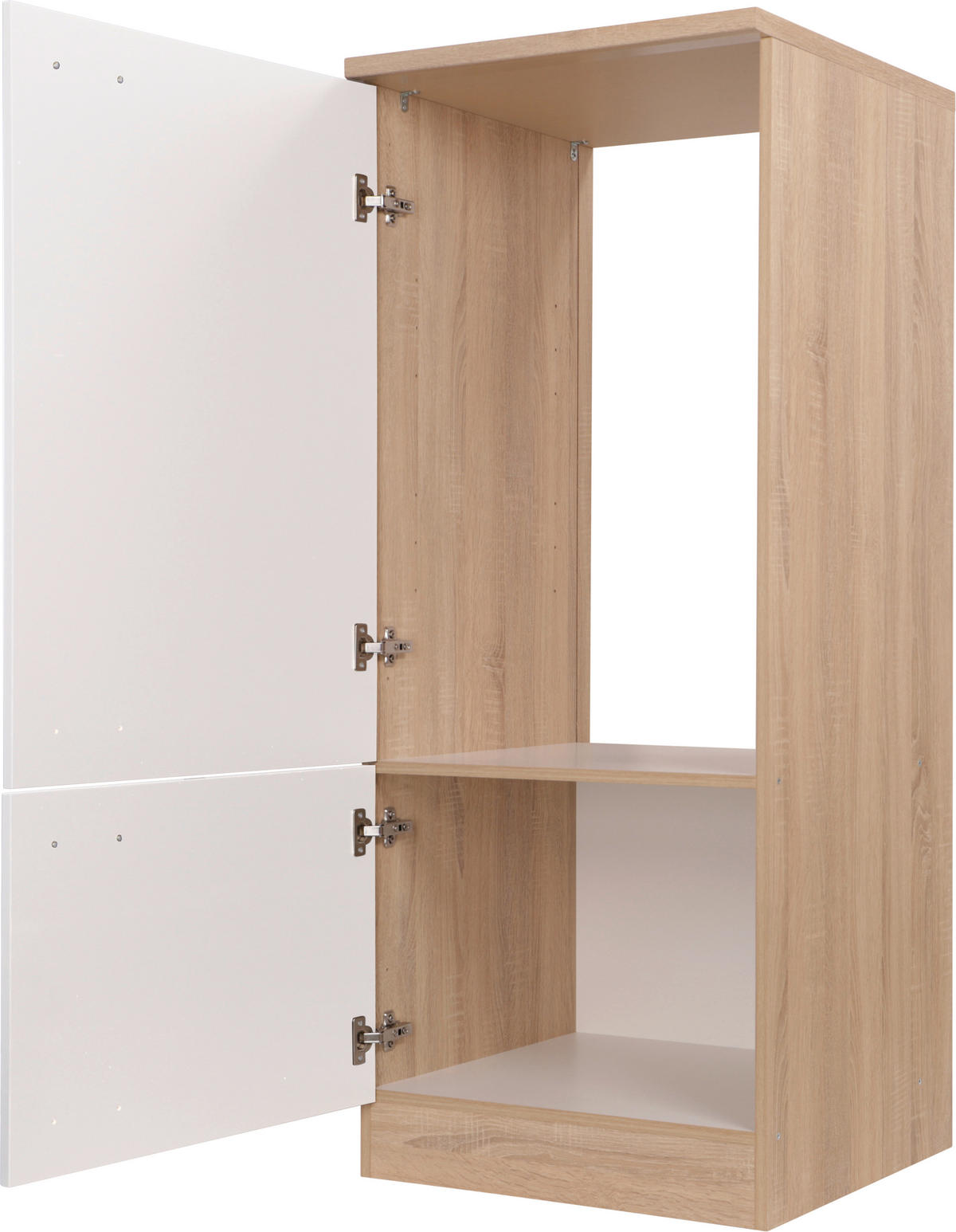 SKÅP FÖR VITVAROR 60/144,8/60 cm  i vit, ekfärgad  - vit/silver, Basics, metall/trämaterial (60/144,8/60cm) - Respekta