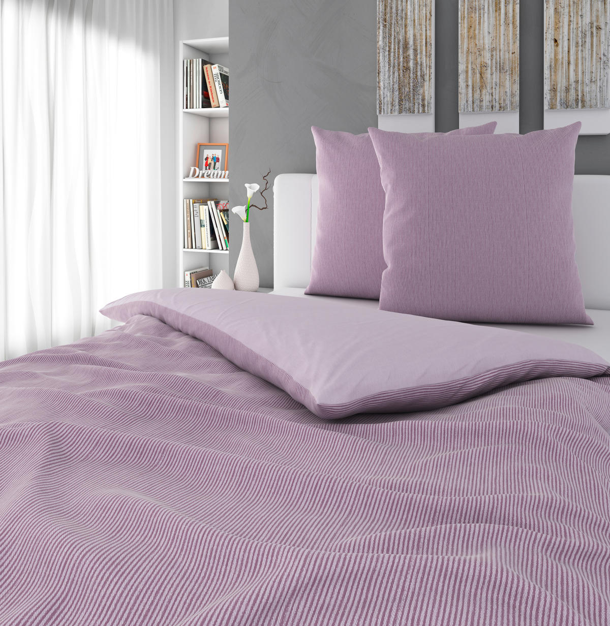 WENDEBETTWÄSCHE Satin 200/200 cm  - Mauve, Basics, Textil (200/200cm) - Bio:Vio