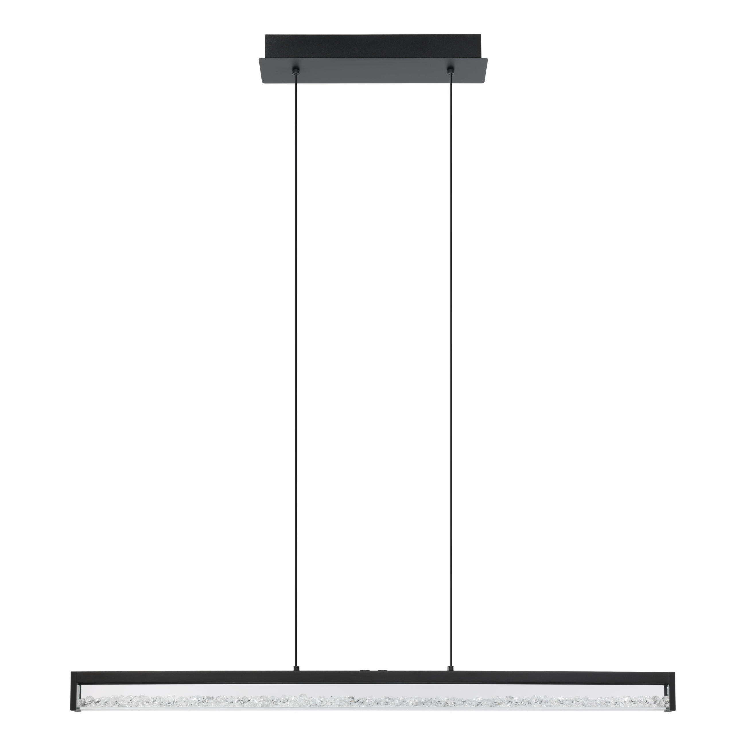 KRISTALL-HÄNGELEUCHTE 100/8/110 cm   - Schwarz, Trend, Glas/Metall (100/8/110cm)
