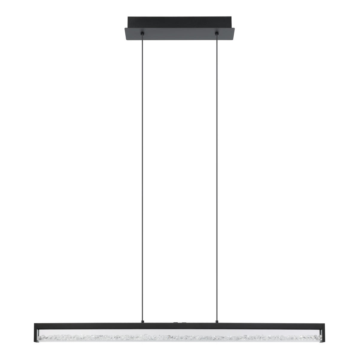 KŘIŠŤÁLOVÉ ZÁVĚSNÉ SVÍTIDLO - černá, Trend, kov/sklo (100/8/110cm)