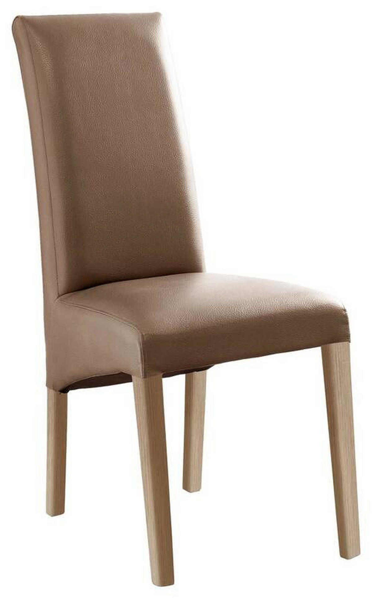 STUHL Lederlook Cappuccino, Sonoma Eiche  - Cappuccino/Sonoma Eiche, KONVENTIONELL, Holz/Textil (47/102/57cm) - Carryhome
