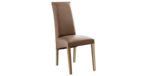 STUHL Lederlook Sonoma Eiche, Cappuccino - Sonoma Eiche/Cappuccino, KONVENTIONELL, Holz/Textil (47/102/57cm) - Carryhome