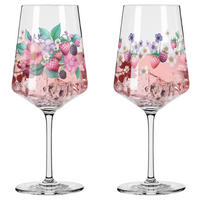 GLÄSERSET Sommersonett  2-teilig  - Pink/Transparent, Trend, Glas (9,3/22,5cm) - Ritzenhoff