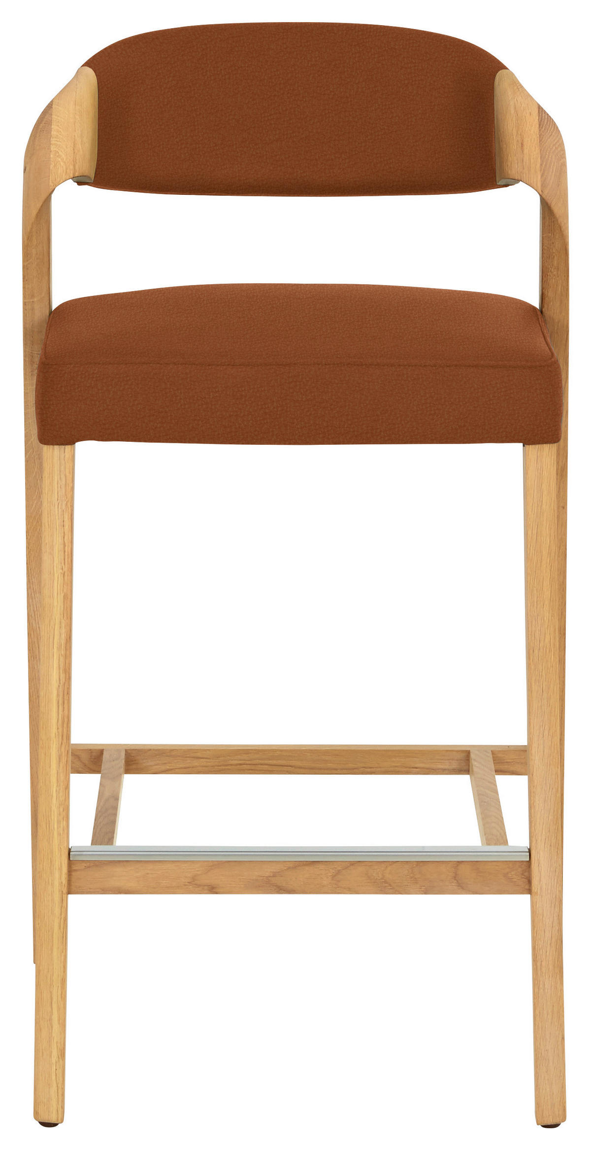 TRESENSTUHL in Cognac, Wildeiche  - Wildeiche/Cognac, Natur, Leder/Holz (51/93/49cm) - Voglauer