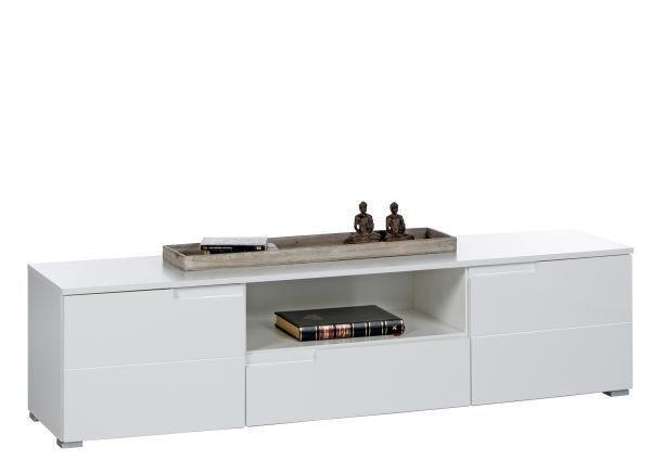 TV-ELEMENT bela  - srebrne barve/bela, Design, umetna masa/leseni material (165/42/40cm) - Xora