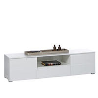 TV-ELEMENT bela  - srebrne barve/bela, Design, umetna masa/leseni material (165/42/40cm) - Xora