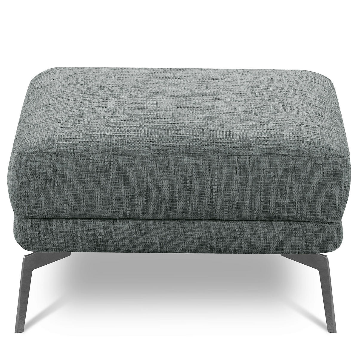 HOCKER Textil Anthrazit  - Anthrazit/Schwarz, Design, Textil/Metall (96/45/80cm) - P & B