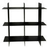 WANDREGAL 40/40/15 cm  - Schwarz, Basics, Metall (40/40/15cm) - Landscape