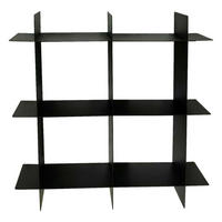 WANDREGAL 40/40/15 cm  - Schwarz, Basics, Metall (40/40/15cm) - Landscape