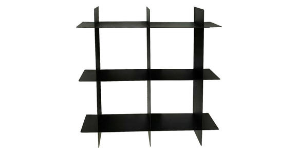 WANDREGAL 40/40/15 cm - Schwarz, Basics, Metall (40/40/15cm) - Landscape