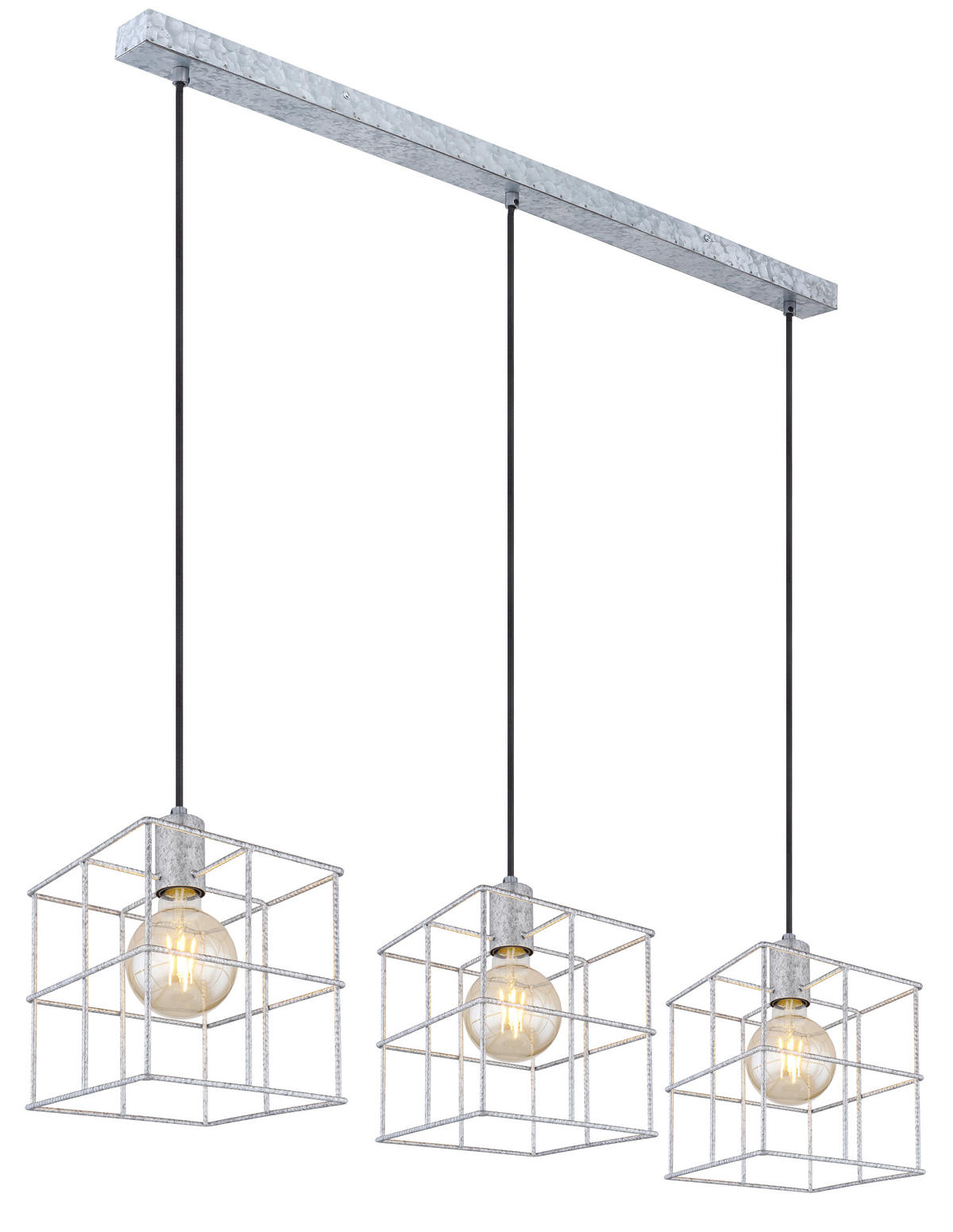 ZÁVĚSNÉ SVÍTIDLO, 95/20/129 cm  - barvy zinku, Design, kov (95/20/129cm) - Globo