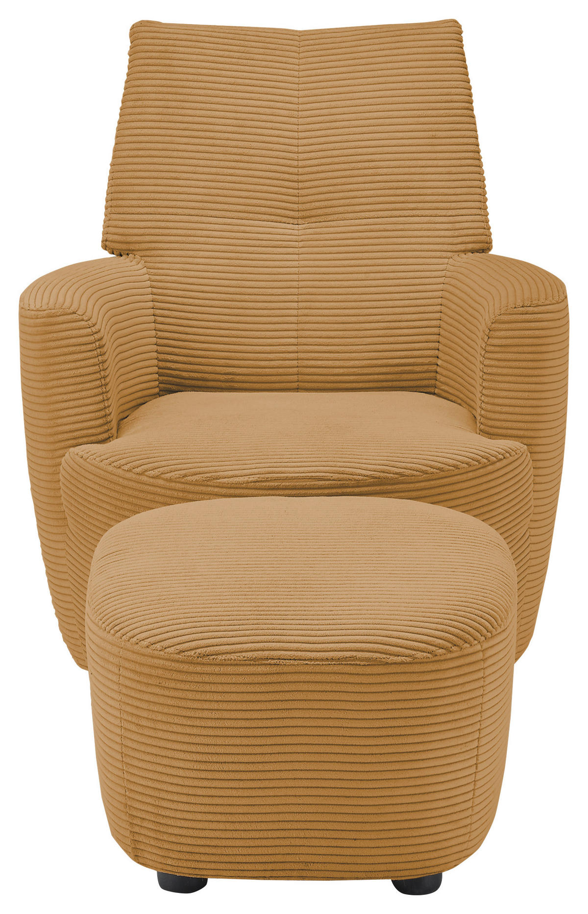 SESSEL Cord Honig    - Schwarz/Honig, Design, Textil/Metall (80/96/88cm) - SetOne by Musterring