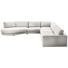 ECKSOFA in Chenille, Cord Creme  - Creme/Schwarz, Design, Kunststoff/Textil (425/365cm) - Lomoco