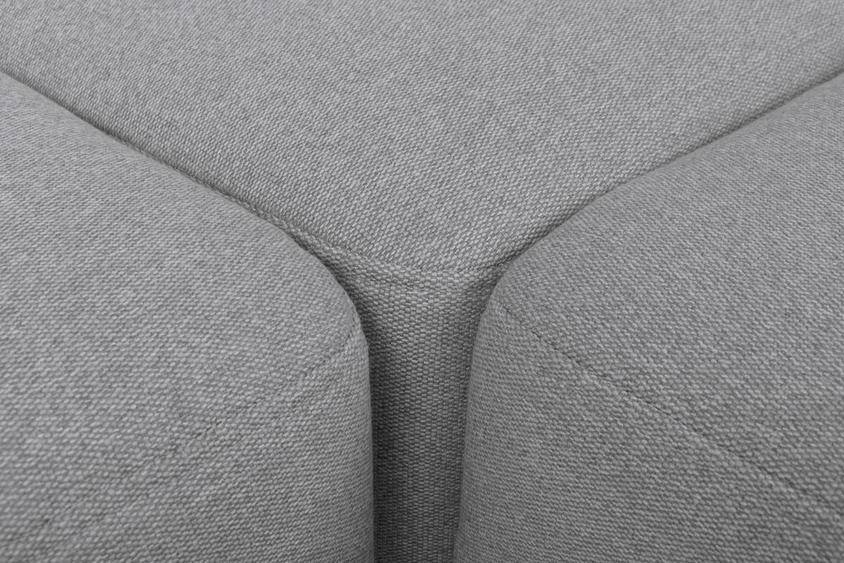 ECKSOFA in Flachgewebe Dunkelgrau  - Dunkelgrau/Eiche Wotan, Konventionell, Holz/Textil (242/242cm) - MID.YOU