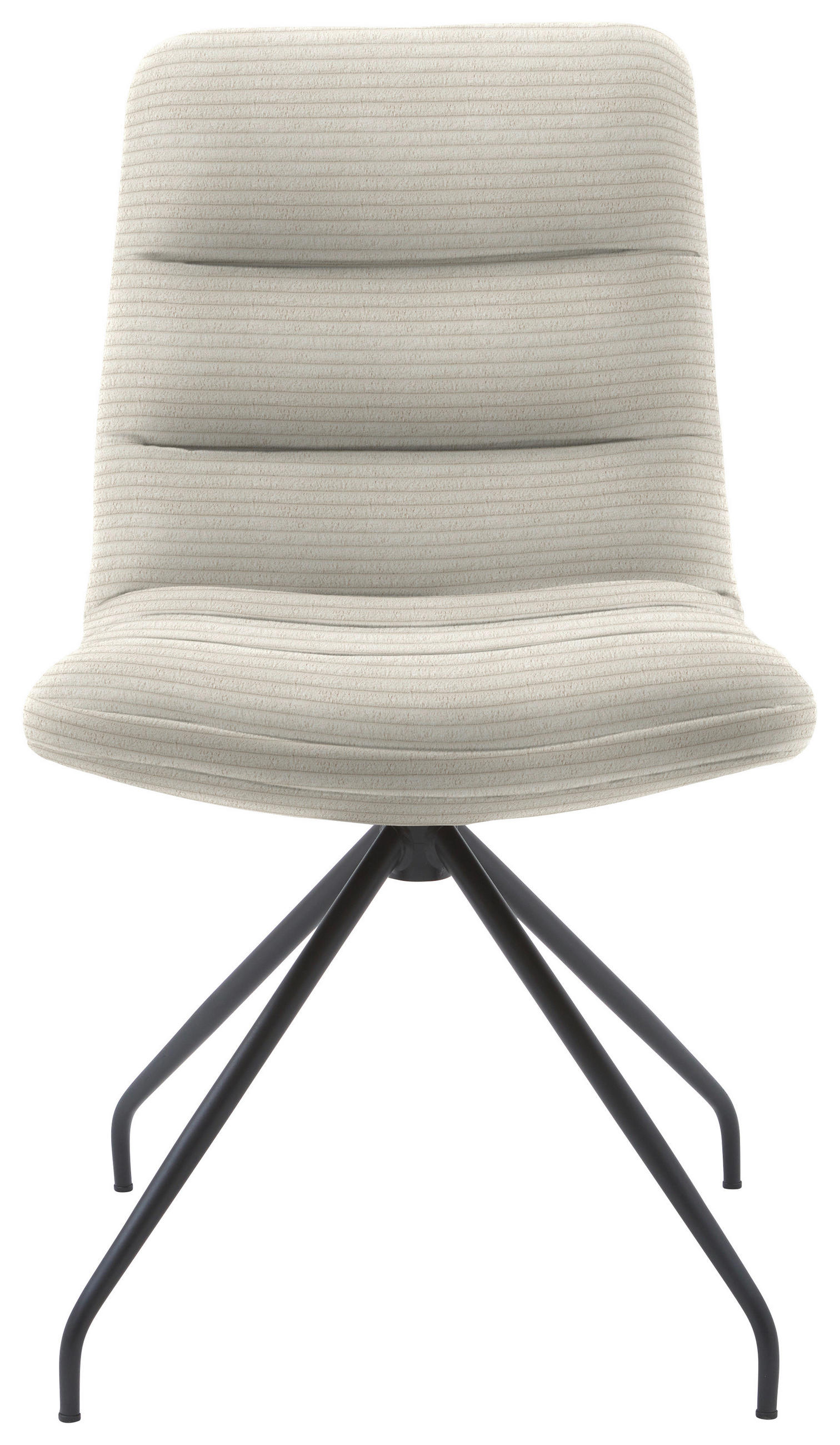 STUHL  in Cord Textil  - Schwarz/Naturfarben, Design, Textil/Metall (52/88/66cm) - Dieter Knoll