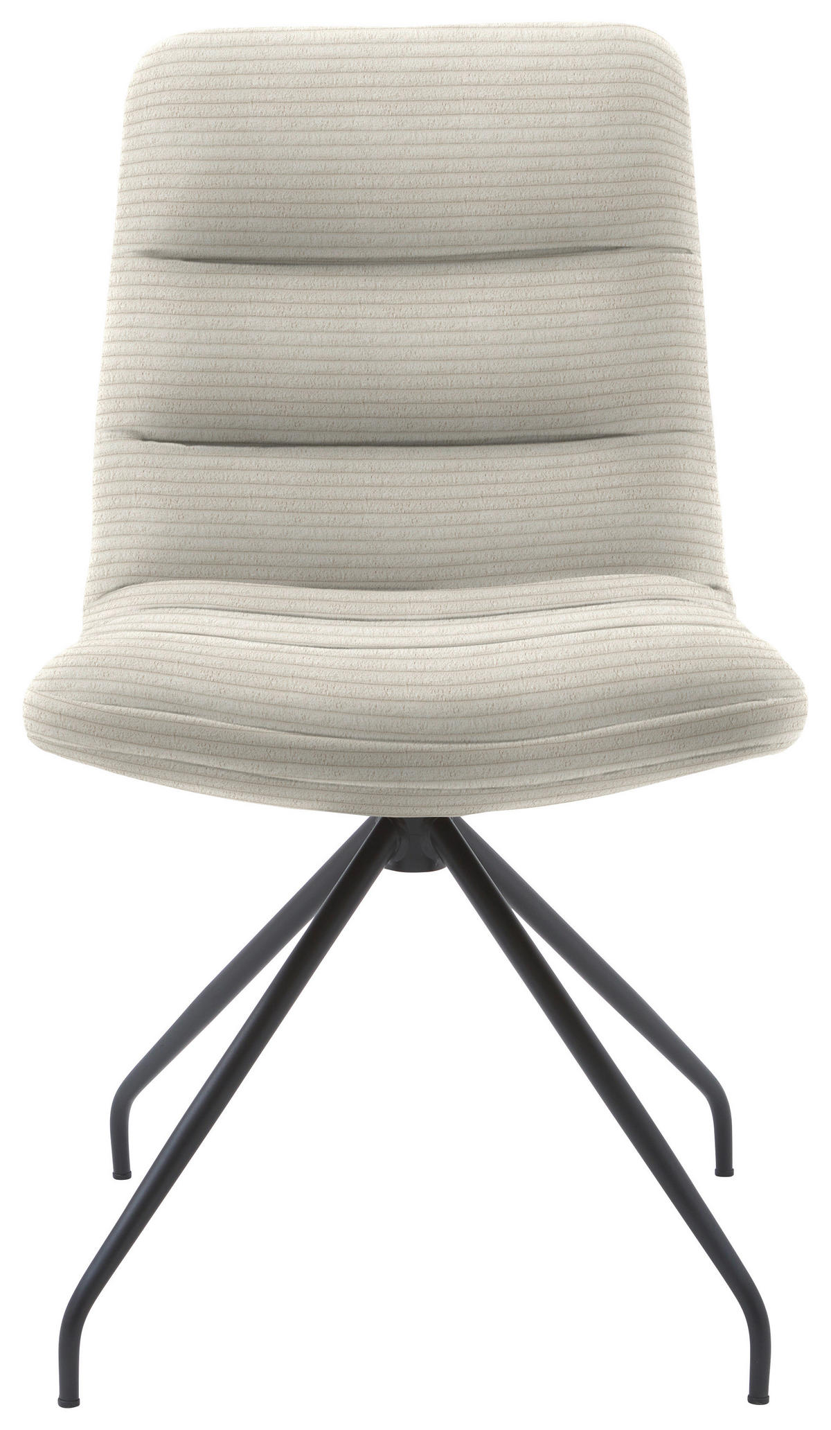 STUHL  in Cord Textil  - Schwarz/Naturfarben, Design, Textil/Metall (52/88/66cm) - Dieter Knoll