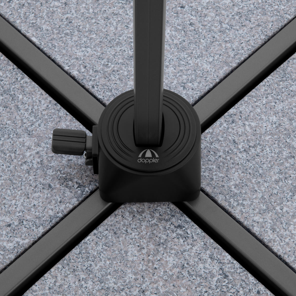 AMPELSCHIRM 310 cm Anthrazit, Sandfarben  - Sandfarben/Anthrazit, Basics, Textil/Metall (310cm) - Doppler