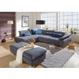 ECKSOFA  in Chenille Dunkelgrau  242/313 cm  - Chromfarben/Dunkelgrau, Design, Textil (242/313cm) - Xora