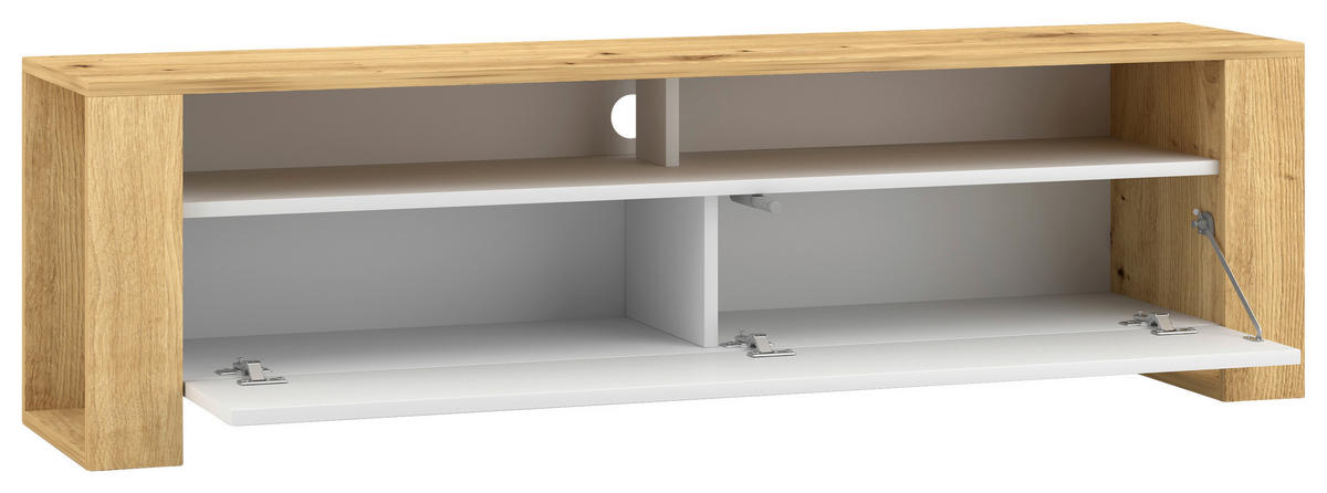 LOWBOARD  in 140/40/32 cm  - Eiche Artisan/Weiß, Design, Holzwerkstoff (140/40/32cm) - MID.YOU