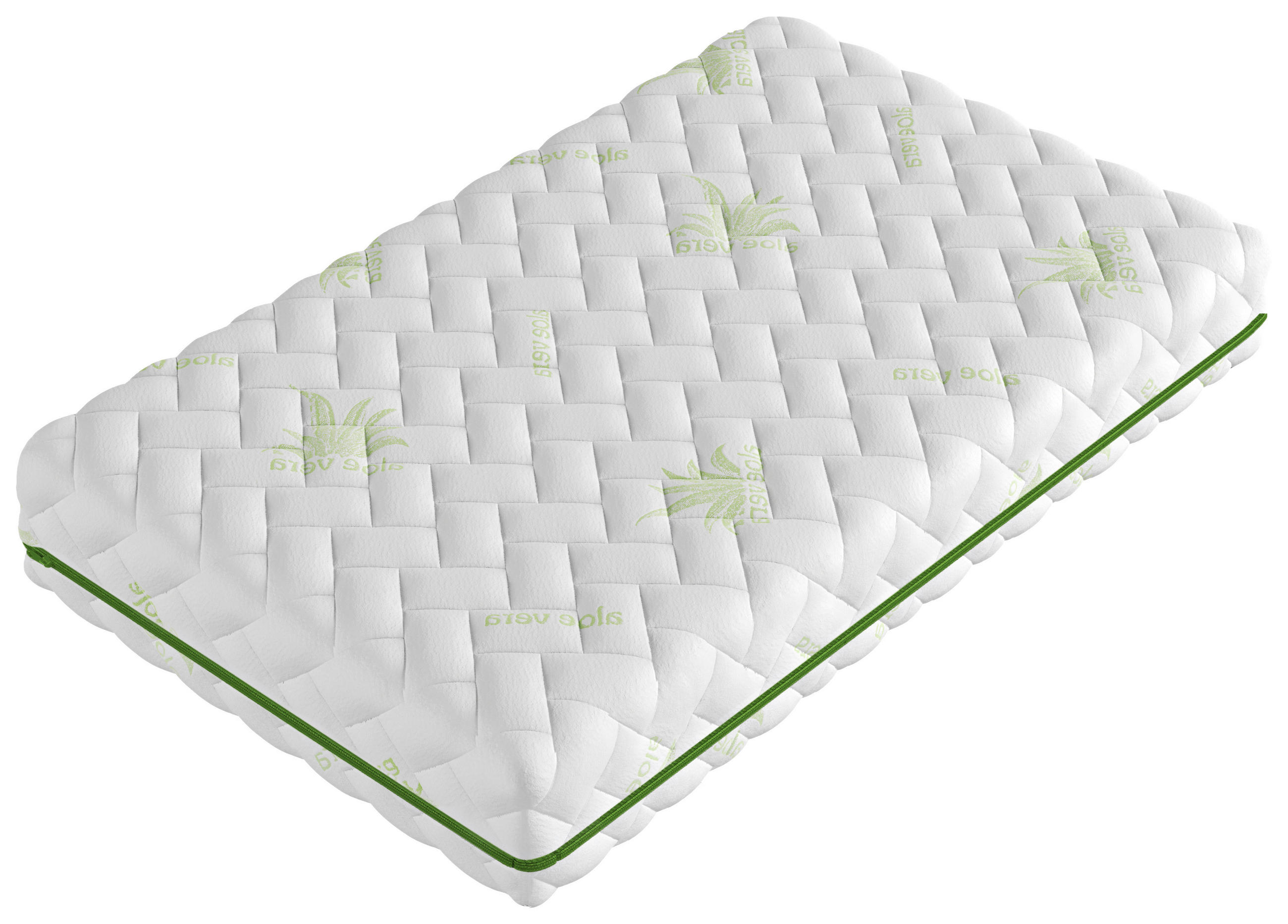 TAŠTIČKOVÁ MATRACE, 90/200 cm - bílá/zelená, Basics, textil (90/200cm) - P & B