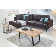 ECKSOFA Anthrazit, Braun Mikrofaser  - Anthrazit/Schwarz, Design, Textil/Metall (190/270cm) - Carryhome