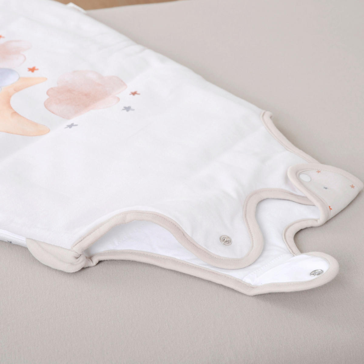 BABYSCHLAFSACK Moon & Stars  90/45 cm     - Perlmutt/Beigebraun, Basics, Textil (90/45cm) - baby best