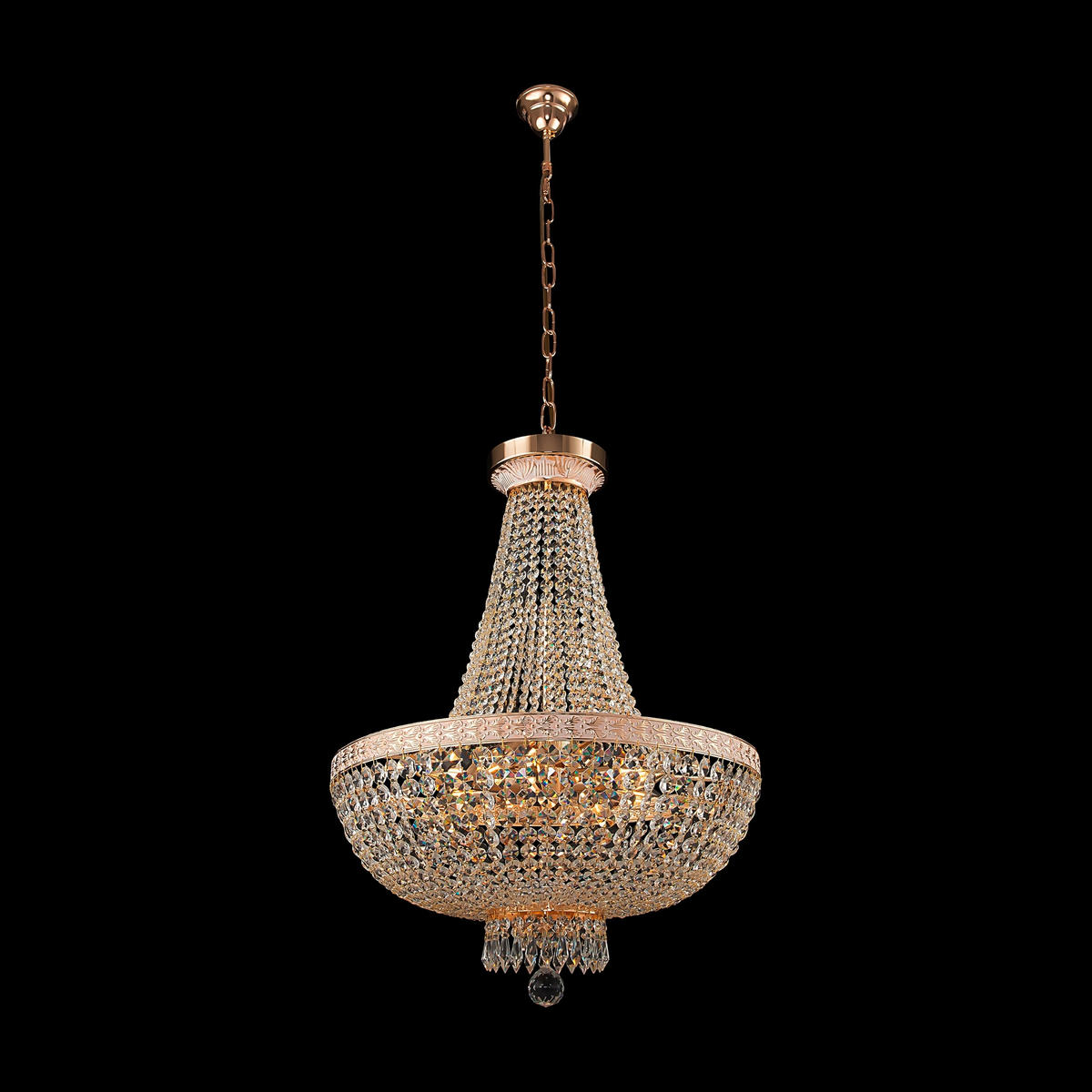 KRONLEUCHTER 50/65/50 cm    - Goldfarben, Trend, Metall (50/65/50cm) - MAYTONI