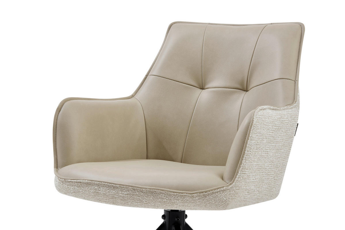 STOLICA S NASLONOM ZA RUKE  crna, taupe  drvo, metal, tekstil      - crna/taupe, Moderno, drvo/metal (58/87/61,5cm) - Livetastic