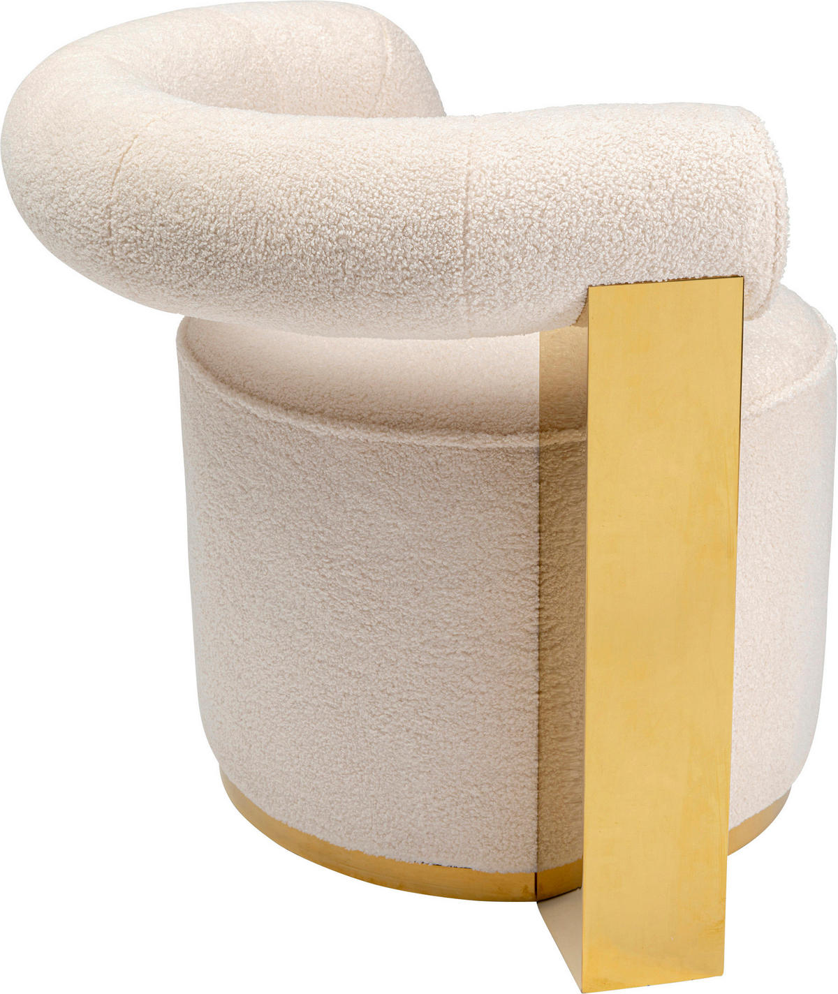 COCKTAILSESSEL - Goldfarben/Weiß, LIFESTYLE, Holzwerkstoff/Textil (83/65,5/69cm) - Kare-Design