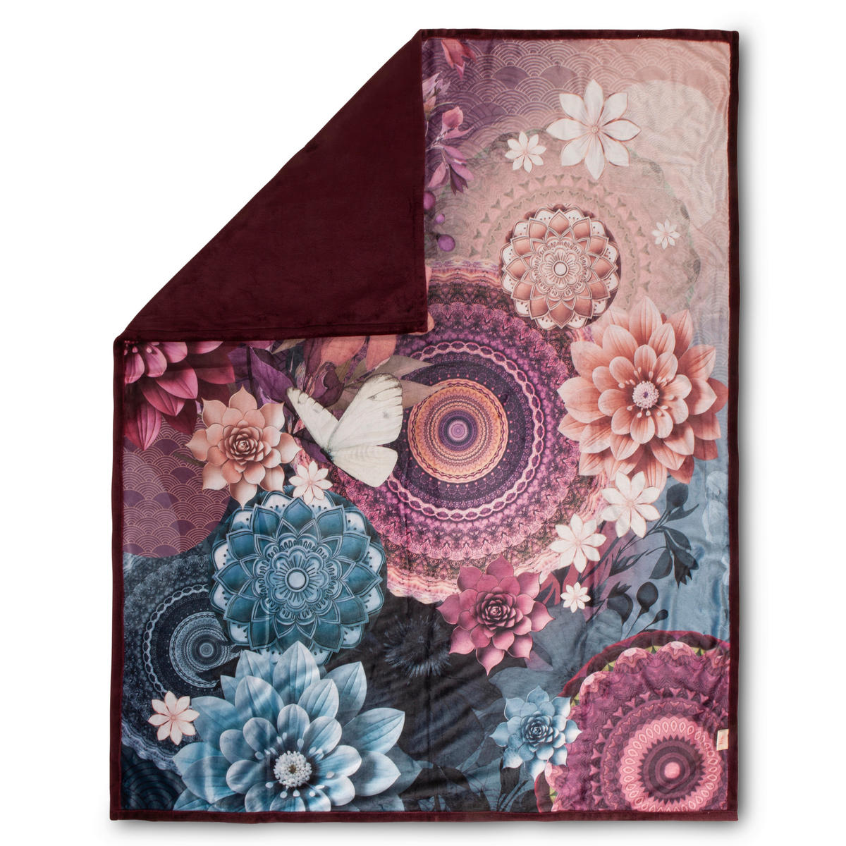 PLAID HIP 130/160 cm  - Bordeaux/Multicolor, Design, Textil (130/160cm)