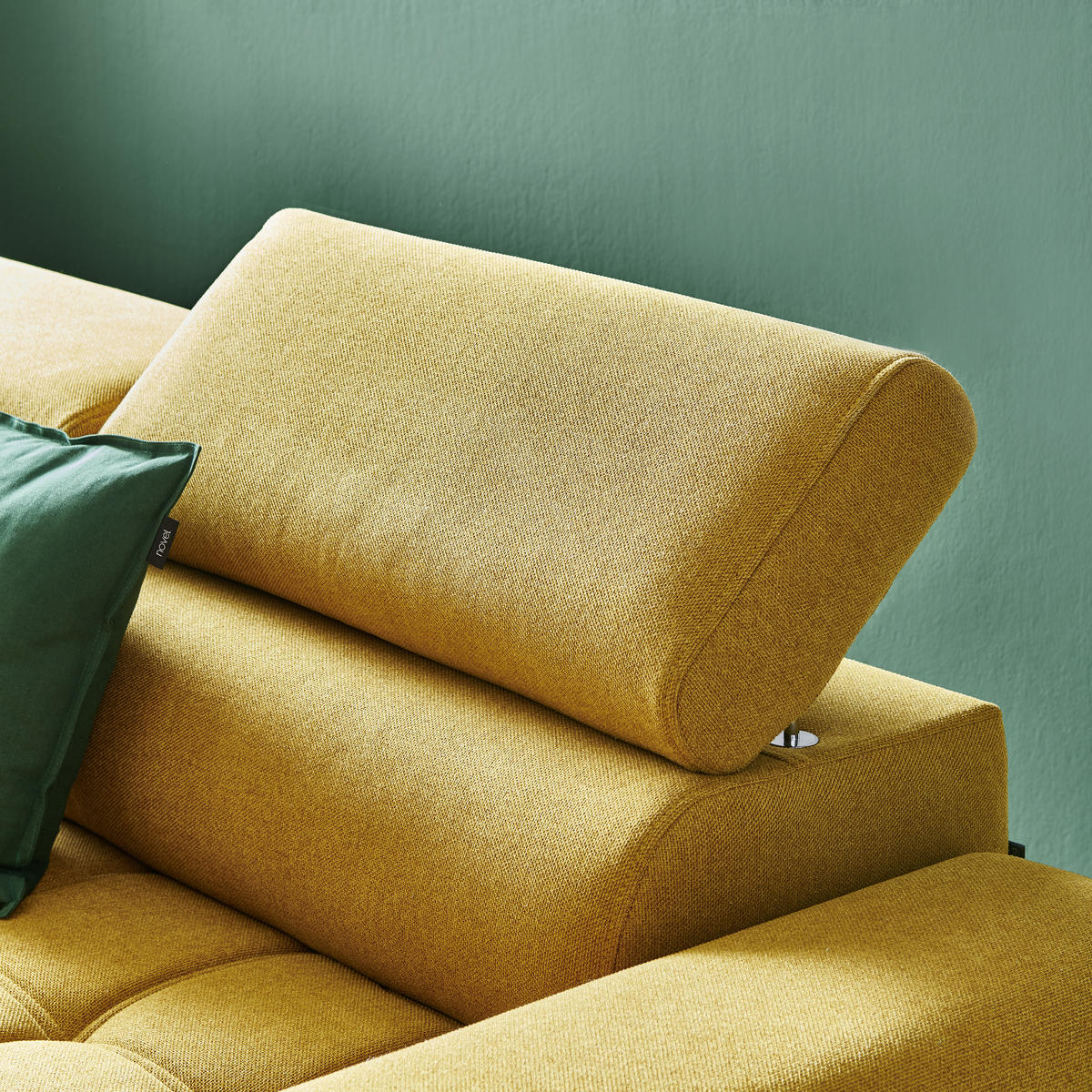 ECKSOFA Gelb Webstoff  - Gelb/Schwarz, Design, Textil/Metall (270/173cm) - Welnova