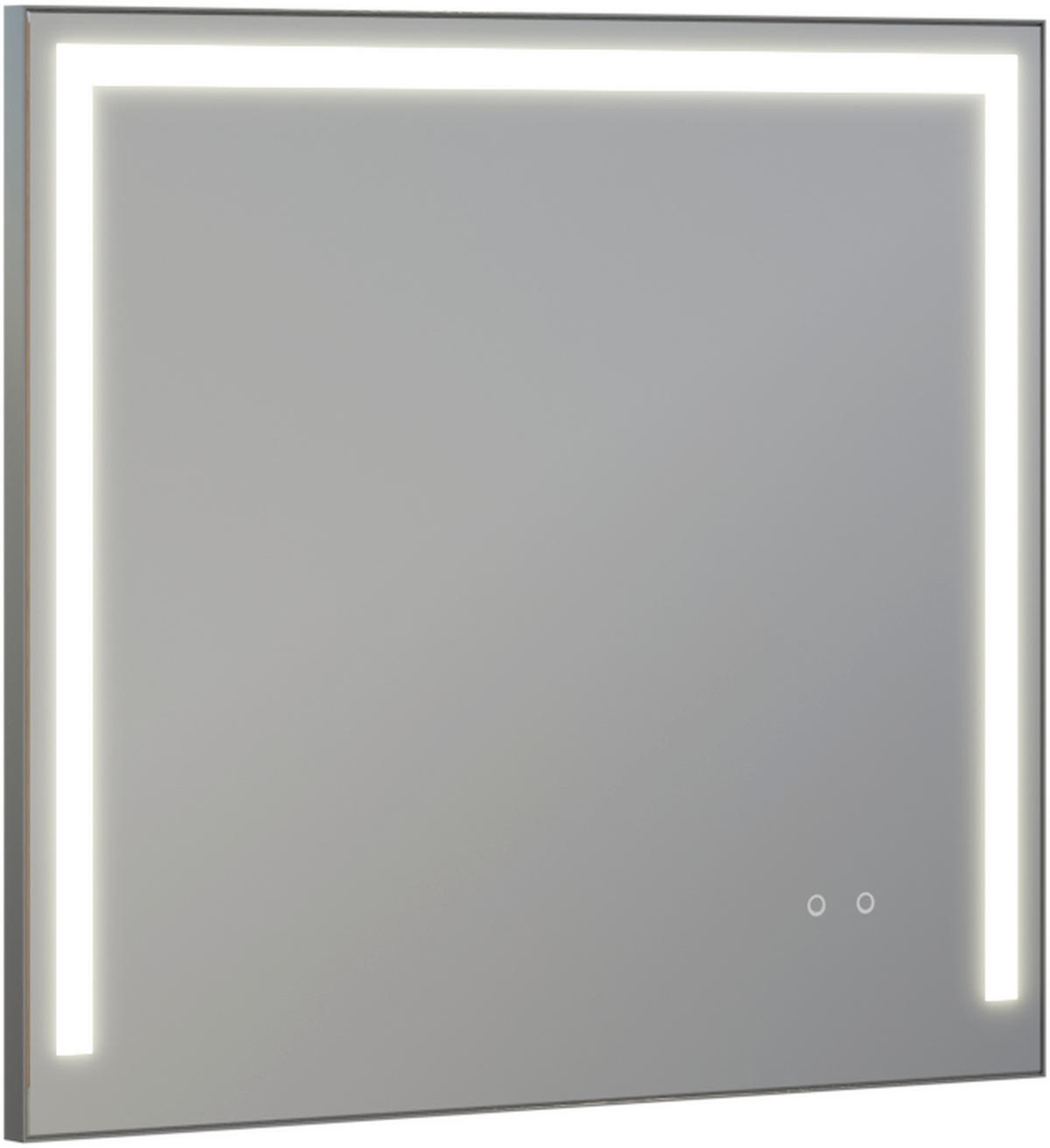 BADEZIMMERSPIEGEL 80/72/2,6 cm  - Alufarben, MODERN, Glas/Metall (80/72/2,6cm) - Celina Home