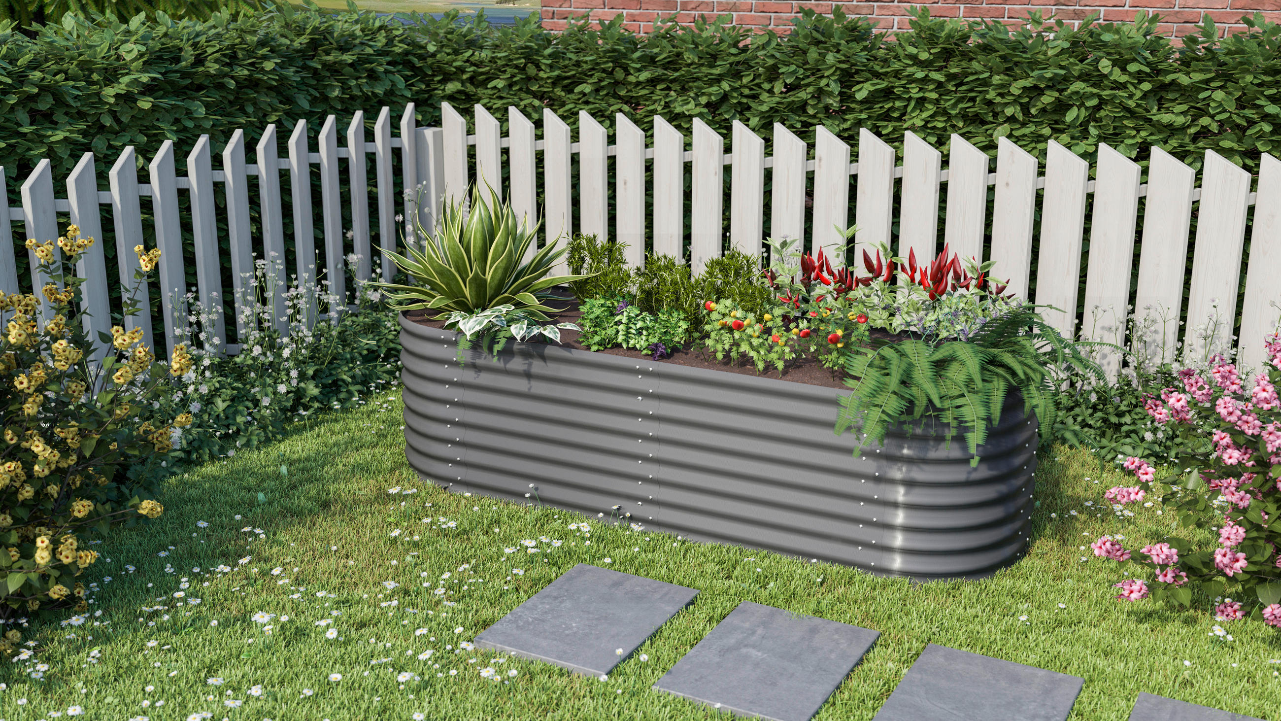 HOCHBEET-ERWEITERUNG 80/63/80 cm  - Anthrazit, Basics, Metall (80/63/80cm)