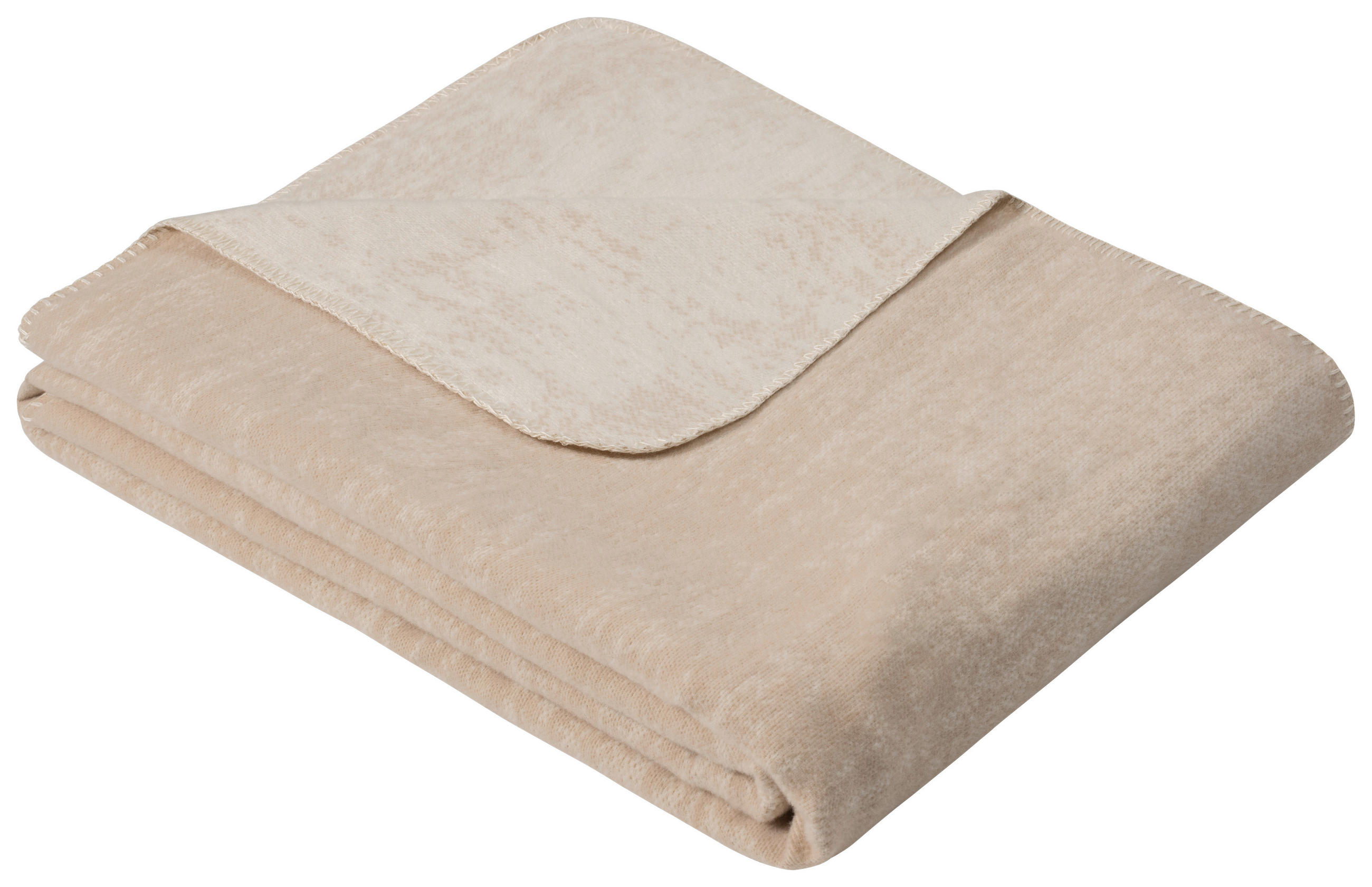 DECKE 2845 Rom 130/180 cm  - Sandfarben/Naturfarben, Konventionell, Textil (130/180cm) - Ibena